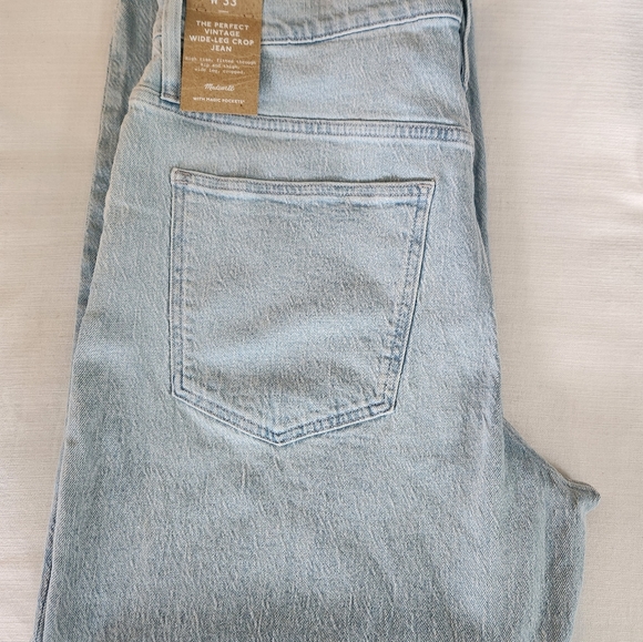 Madewell Perfect Vintage Wide-Leg Crop Jean W33 NWT - Picture 7 of 7